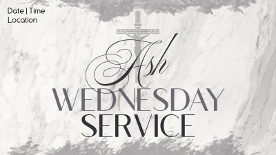 Ash Wednesday Simple Reminder Facebook event cover Image Preview