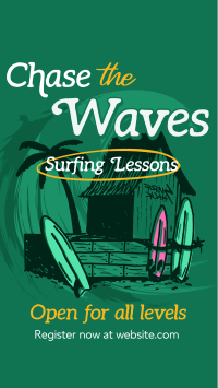 Surfing Lesson YouTube Short Design