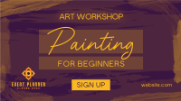 Painting for Beginners Facebook Event Cover Design