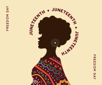 Beautiful Woman Juneteenth Facebook post Image Preview
