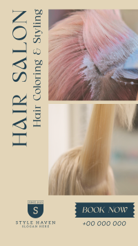 Hair Styling Salon TikTok Video Image Preview