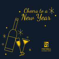 New Year Cheers Linkedin Post Image Preview