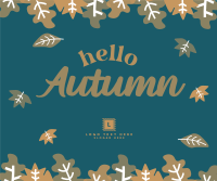Hello Autumn Facebook Post Design