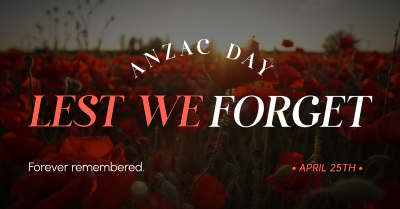 Red Poppy Lest We Forget Facebook ad Image Preview