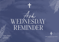 Ash Wednesday Reminder Postcard Design