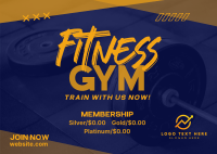 Fitness Gym Postcard Image Preview