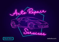 Neon Repairs Postcard Image Preview