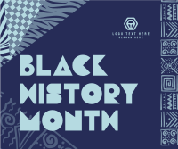 Patterned Black History Facebook Post Design