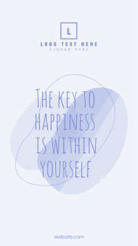 Key to Happiness Facebook Story Design