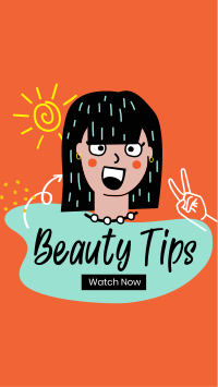 Beauty Cute Tips Facebook Story Design