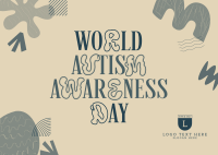 Quirky Autism Awareness Postcard Design