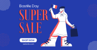 Super Bastille Day Sale Facebook Ad Design