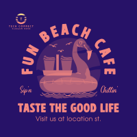 Beachside Cafe Instagram Post Design