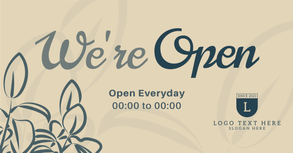 Plant Store Open Facebook Ad Design Image Preview