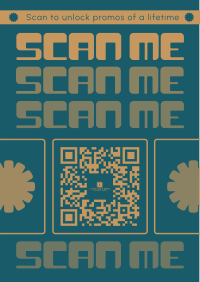 Fun Minimalist QR Promo Flyer Design