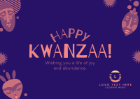Kwanzaa Mask Postcard Image Preview