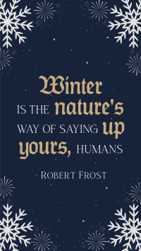 Winter Quote Snowflakes Facebook story Image Preview
