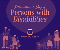 Simple Disability Day Facebook Post Design