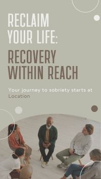 Peaceful Sobriety Support Group Instagram Story Design