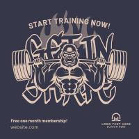 Gym Membership Promo Instagram Post Preview