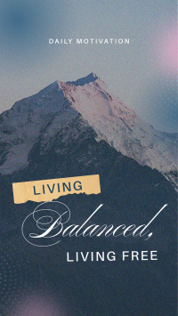 Living Balanced & Free Instagram Story Design