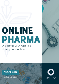 Online Pharma Business Medical Poster Design
