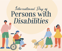 Simple Disability Day Facebook Post Design