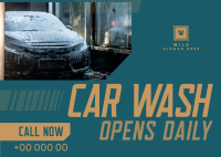 Car Wash Detailing Postcard Design