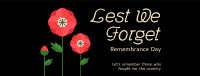 Poppy Remembrance Day Facebook Cover Image Preview