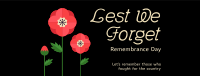 Poppy Remembrance Day Facebook Cover Design
