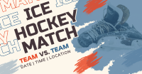 Ice Hockey Versus Match Facebook ad Image Preview