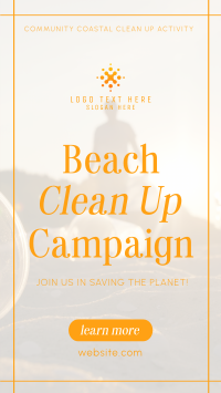 Beach Clean Up Drive Facebook story Image Preview