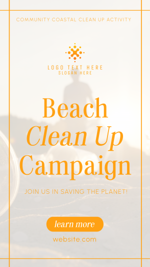 Beach Clean Up Drive Facebook story Image Preview