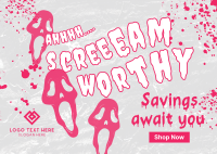 Scream Worthy Discount Postcard Image Preview