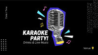 Karaoke Party Mic Facebook Event Cover Image Preview