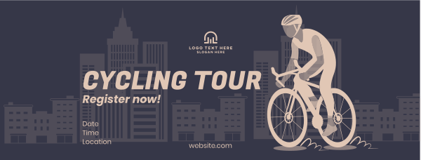 City Cycling Tour Facebook Cover Design Image Preview