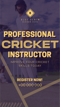 Professional Cricket Coach Instagram Reel Image Preview