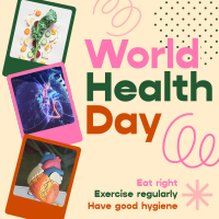 Retro World Health Day Linkedin Post Image Preview