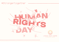 Human Rights Day Movement Postcard Design