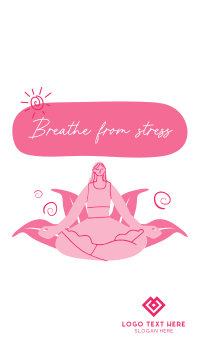 Breathe From Stress Facebook Story Design