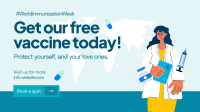 Free Vaccine Shots Facebook Event Cover Design