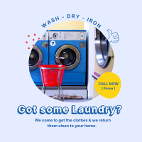 Doodle Laundry Instagram Post Design