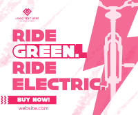 Green Ride E-bike Facebook Post Design
