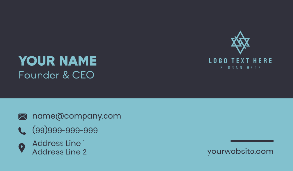 Divided Business Card Design Image Preview