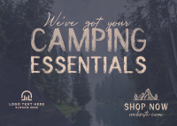Camping Gear Essentials Postcard Image Preview