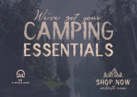 Camping Gear Essentials Postcard Image Preview