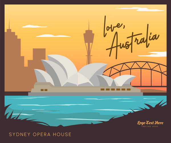 Sydney Opera House Facebook Post Design Image Preview
