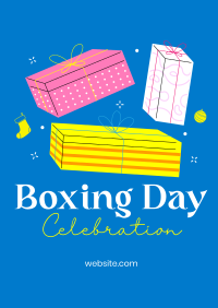Ho Ho Boxing Day Poster Design