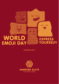 Irregular Shapes Emoji Flyer Image Preview