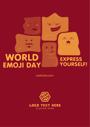 Irregular Shapes Emoji Flyer Image Preview